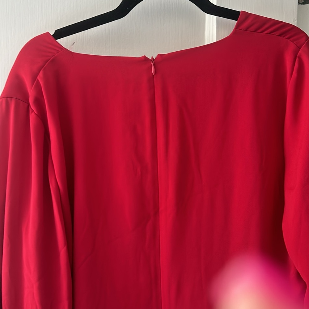 Kobi Halperin red sheath dress with beautiful sleeves high quality NWOT - Picture 6 of 8